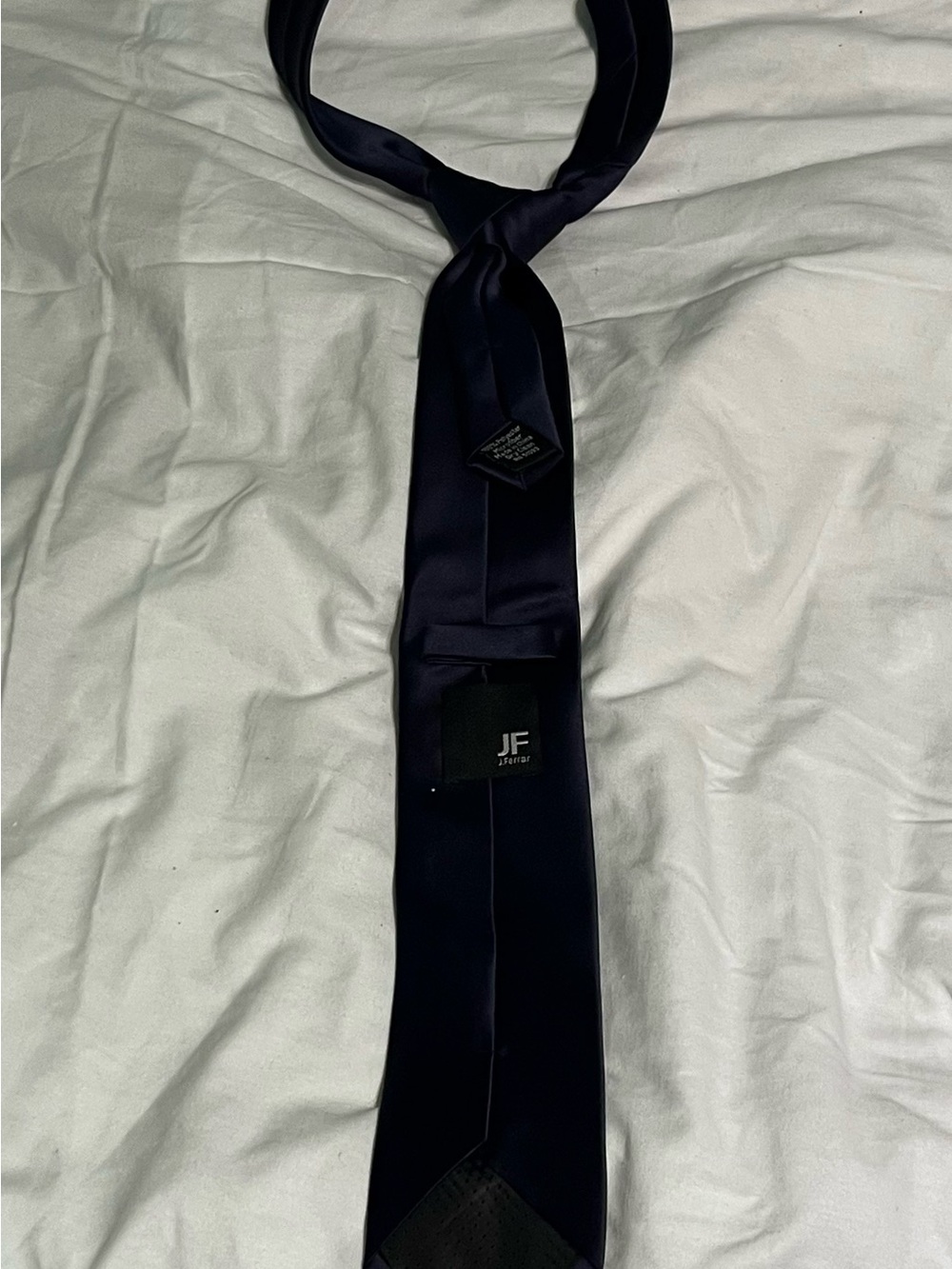 jf j.ferrar Solid Navy Men's Tie